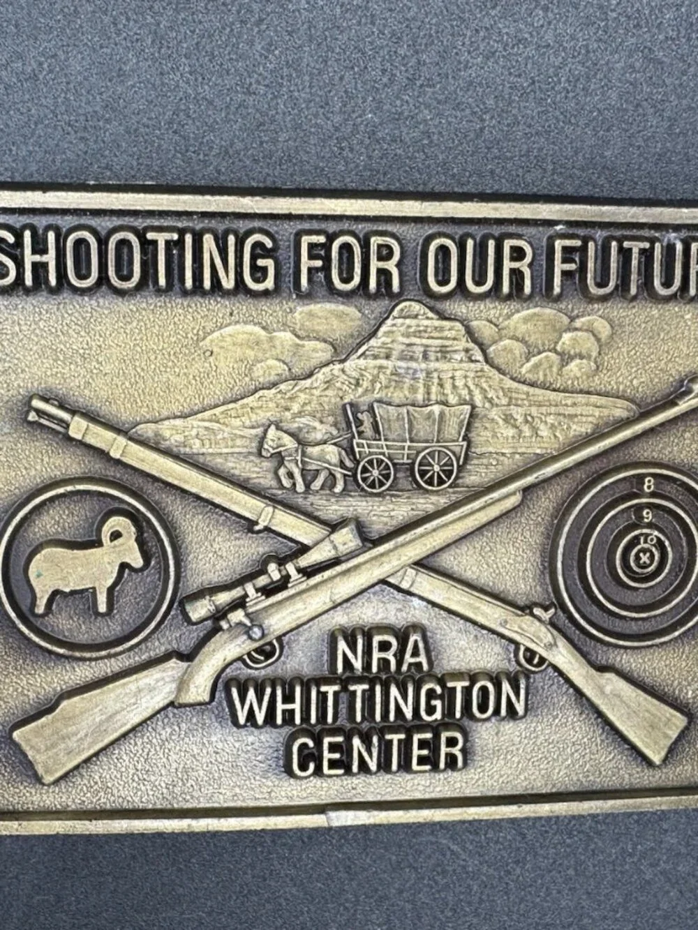 NRA Whittington Center “Shooting For Our Future” Gun Rights BELT BUCKLE